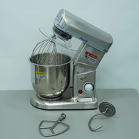 Batteur sur socle commercial B7S 7QT 500W, corps en acier inoxydable, mélangeur électrique de cuisine, mélangeur alimentaire avec bol, crochet à pâte, fouet, batteur