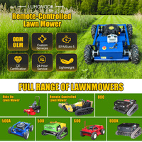 Mesin Pemotong Rumput Robot Mini Farm Flail Zero Turn RC Bertenaga Bensin dengan Pengiriman Gratis