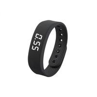 Montre-réveil numérique LED avec fonction snooze réglable, bracelet avec podomètre, étanche, alarme vibrante
