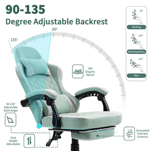 Silla Gamer Ergonómica Reclinable al Por Mayor a Precio Económico, OEM ODM, Ajustable, Giratoria 360°, Reclinable, <span class=keywords><strong>para</strong></span> Computadora/PC, <span class=keywords><strong>para</strong></span> <span class=keywords><strong>Adultos</strong></span>, con Reposapiés - Product Image 4