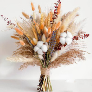 Bouquet de pampas séché naturel et écologique, moelleux, longue durée, véritable décoration de maison, mariage, fête des mères, Pâques - Product Image 3