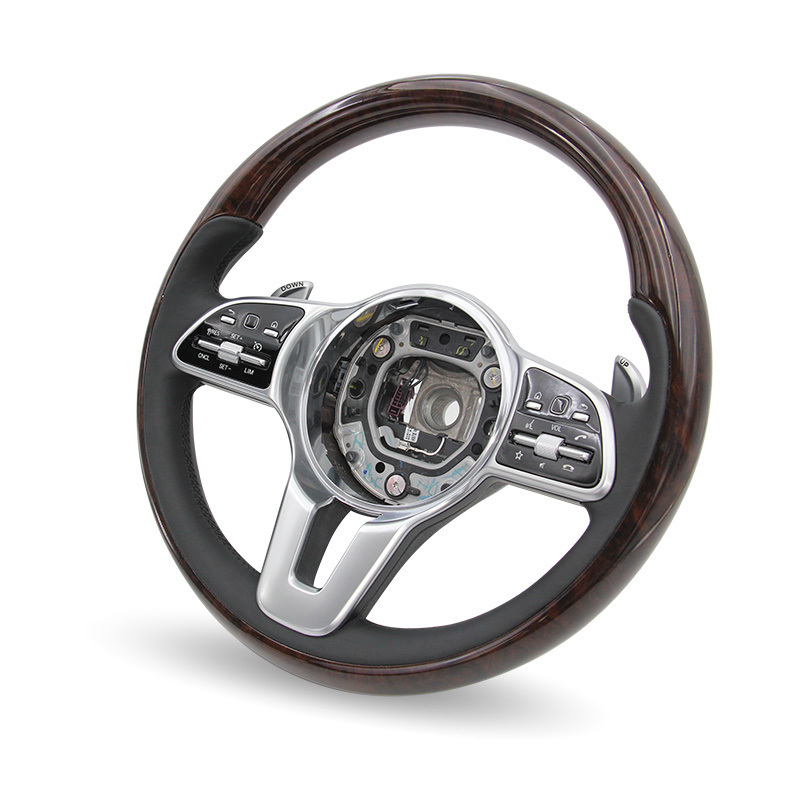 Assembly Vintage Wood Steering Wheel (Mercedes-Benz Fitment), photo 2