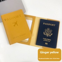 Porte-passeport en cuir PU de qualité supérieure Couverture bronzante multicolore avec étui à documents de voyage avec logo de compagnie aérienne