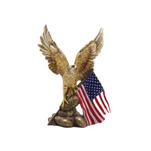 Custom Hars Gouden Adelaar Fiugurine Amerikaanse Vlag Adelaar Sculpturen - Product Image 3