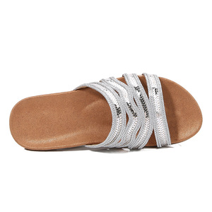Sandales plates bohèmes d'été 2025 Yasirun pour femmes, grande taille, avec strass, confortables, en PVC, style ballerine, formelles - Product Image 4