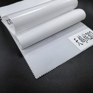 Doublures de chaussures en velours blanc Tissu en coton adhésif avec film thermofusible TPU laminé Matériau supérieur de chaussure - Product Image 6