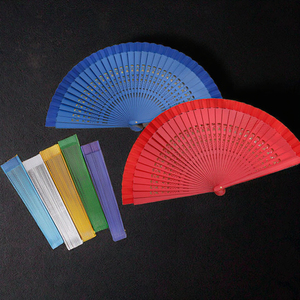 Fatingna Abanico <span class=keywords><strong>de</strong></span> Boda Japonés <span class=keywords><strong>de</strong></span> Alta Calidad, 42 Varillas <span class=keywords><strong>de</strong></span> Bambú, Anillo <span class=keywords><strong>de</strong></span> Hierro, <span class=keywords><strong>Tela</strong></span> Estrecha, Pintura Ecológica Negra Pura, Poliéster - Product Image 3