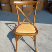 Chaise à dossier croisé rustique démontée X meubles de chaise de salle à manger pour restaurant