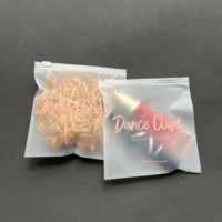 Sacs refermables givrés de marque - Pochettes d'emballage carrées en plastique pour cosmétiques et accessoires de danse
