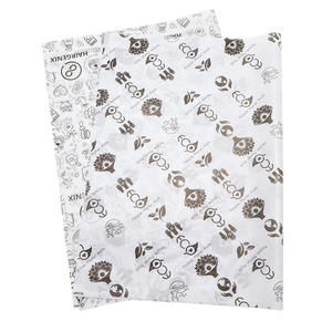 กระดาษเคลือบ PE กันไขมันและเคลือบแว็กซ์ พิมพ์โลโก้ตามสั่ง สำหรับบรรจุภัณฑ์เบอร์เกอร์ แซนวิช และอาหาร - Product Image 1