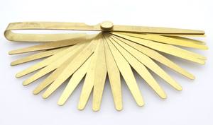 เกจวัดความหนาแบบไม่เป็นแม่เหล็ก ทำจากทองเหลือง ความแม่นยำสูง 20 ใบ/ชุด ช่วงการวัด <span class=keywords><strong>0.05</strong></span> ถึง 1.00 มม. ไม่เป็นสนิม - Product Image 4