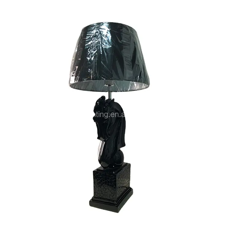 HEIßER Harz Stunning Pferd Tier Home Decor Tisch Lampe Amerikanischen Antiken Land Stil Vintage Nacht Licht Indoor tisch lampe