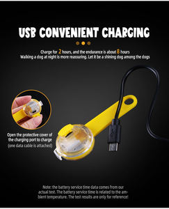 Colgante brillante para mascotas, con Clip, recargable vía USB, impermeable, de seguridad, de TPU, Led, con luz Led - Product Image 4