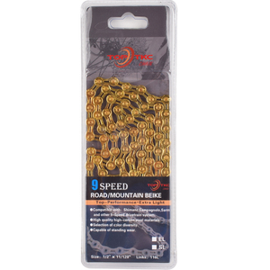 <span class=keywords><strong>Cadena</strong></span> de Bicicleta FMFXTR de 6, 7, 8, 9, 10 y 11 Velocidades, Recubierta de Titanio, Color Dorado y Plateado, para Bicicletas de Montaña y Carretera, 116 Eslabones - Product Image 6