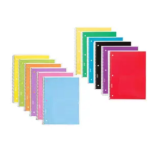 Cuaderno en espiral para niños y adultos, logo personalizado, para escuela, oficina, multicolor, ancho, horizontal