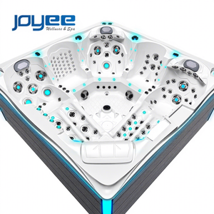 JOYEE-Bañera de hidromasaje <span class=keywords><strong>con</strong></span> chorros de masaje para 5 personas, <span class=keywords><strong>spa</strong></span> al aire libre para jardín, <span class=keywords><strong>spa</strong></span>, piscina al aire libre, bañera de hidromasaje al aire libre - Product Image 1