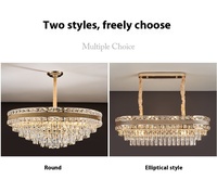 Lustre moderne de luxe vintage rustique à hauteur réglable en cristal doré pour la maison, le bureau, la chambre, le restaurant, le mariage