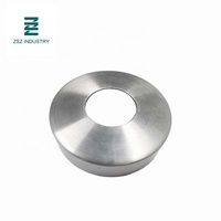 Rampes d'escalier Design Intérieur Extérieur 304 316 Balustrades en acier inoxydable satiné Raccords de main courante Couvercle de base pour poteau rond Newel