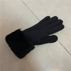 Sheepskin Women Fox Fur Leather Glove