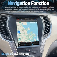 Autoradio Android 13 2 Din avec GPS, navigation vidéo et multimédia pour Hyundai Santa Fe IX45, écran Android 2013-2017, style Tesla