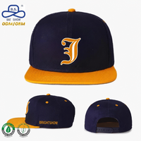 Op maat gemaakte OEM/ODM 6-delige premium katoenen snapback caps met logo zijprint, platte klep, hiphop stijl, unisex, casual wear
