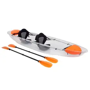 Crystal Kayak Transparent Canoe With Led Light Fishing Boat Canoe With Clear Bottom