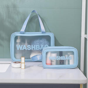 Wholesale Pvc Pu Travel Cosmetic case clear <b>Makeup</b> <b>Bags</b> for Travel Toiletry <b>Bags</b> for Women Waterproof Travel <b>Bag</b> Toiletries - Product Image 4