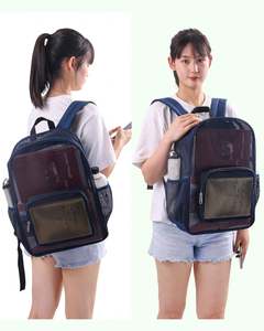 Mochila de malla resistente, mochila escolar transparente, mochila deportiva de gran capacidad, transparente, para viajes, para hombres y mujeres - Product Image 5