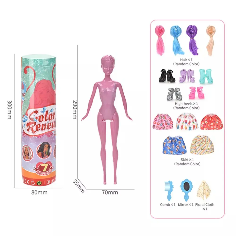 Hot Sell 11,5-Zoll-Babypuppe 5 Styles Mixed Packed Surprise Geänderte wasch bare Farbe Reveal Barbi Doll Set <span class=keywords><strong>Spielzeug</strong></span>
