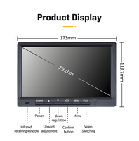 Monitor de Pantalla Dividida TFT LCD de Alta Definición de 7 Pulgadas, Impermeable, con Visión Nocturna CCD/AHD, Entrada AV de 2 Canales, Cámara de Reversa Abatible Automática
