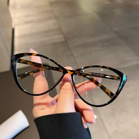 Nouvelles lunettes anti-lumière bleue à monture PC, prix usine bas, style classique rétro décontracté, monture vintage œil de chat MK24011601
