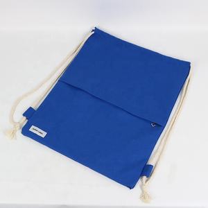 กระเป๋าผ้าใบผ้าฝ้ายธรรมชาติแบบใช้ซ้ำได้และทนทานกระเป๋ากีฬาสำหรับไปยิมกระเป๋าเป้สะพายหลังมีซิป - Product Image 2