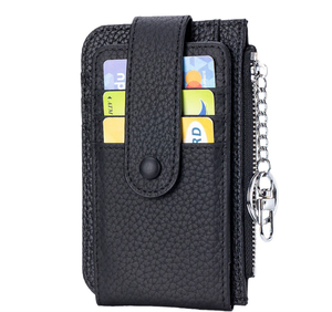 Portefeuille multi-cartes pratique et polyvalent, nouveau modèle 2025, cuir pleine fleur, portefeuille fin pour femme, design de niche, mini poche à monnaie, couleur unie - Product Image 5