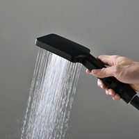 Ensemble de panneaux de douche LED RGB ultra-minces mats noirs modernes 2026 avec mitigeur à température constante