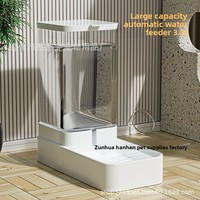Fontaine à eau et distributeur automatiques pour chat avec eau courante sans fil, bol à boire pour animaux de compagnie en PP