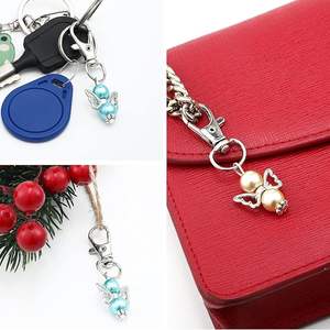 Llaveros <span class=keywords><strong>de</strong></span> ángel con perlas, recuerdos <span class=keywords><strong>de</strong></span> bautizo, detalles para invitados, llavero para niña, niño, baby shower, boda - Product Image 4