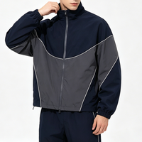 Veste coupe-vent rétro personnalisée pour homme, color-block, légère, respirante, grandes tailles, poignets élastiques, streetwear décontracté printemps, ODMOEM