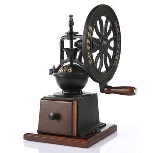 Moulin à café manuel en fonte, grande taille, classique, en bois, pour café en grains, vente en gros - Product Image 2