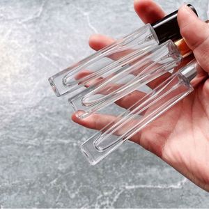 10ml Clear Square & Round Glass <b>Empty</b> Perfume <b>Spray</b> <b>Bottle</b> Screw Cap Pump Sprayer Screen Printing Custom Logo Refillable OEM - Product Image 6