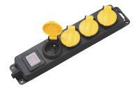 Prise de multiprise étanche IP44 E-SUN polyvalent 16A parasurtenseur interrupteur de prise d'extension électrique pour usage de bureau à domicile