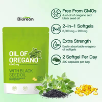 Capsules d'huile d'origan 180/300 Contient de l'huile de nigelle Immunité Antioxydant Non OGM Huile d'origan Capsule molle
