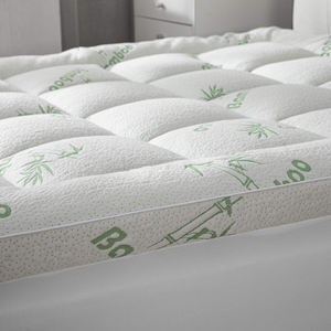 Bamboo Mattress Topper Deep Pocket Mattress Pad for Back Pain Pillow Top Cooling Cover Quilted Mattress Protector
