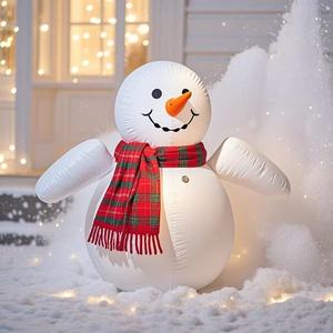 Service personnalisé grand bonhomme de neige gonflable décoration de vacances matériau étanche commande en gros remise expédition rapide dans le monde entier - Product Image 4