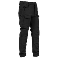 Pantalon de travail décontracté pour homme, grande taille, coton, taille élastique, multi-poches, motif, coupe ample, pantalon cargo pour l'hiver