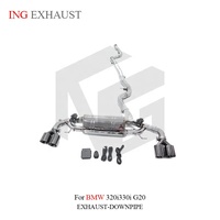 Système d'échappement ING haute performance en acier inoxydable avec soupapes pour BMW 320i/330i G20, silencieux arrière avec télécommande et embouts quadruples