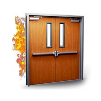 Portes en bois massif ignifugées avec quincaillerie de marque chinoise de premier plan - Utilisation commerciale et scolaire pour un design moderne