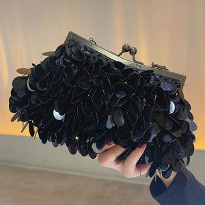 New High-Quality <b>Sequin</b> Clutch Bag Party Shiny Fashion Ladies <b>Handbag</b> Silver Small Square Evening Bag - Product Image 5