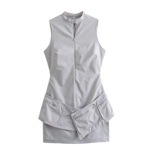 2024 Autumn New Women Fashion Pocket Sleeveless Dress Women <strong>Clothing</strong> - Product Image 1
