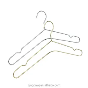 Factory Shop Wholesale Hotel Non Slip Wire Metal Wire Gold Iron Custom Laundry Clothes Dress Shirt Coat Hangers Manufacturer