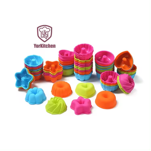 24 חבילות מיני תבניות סיליקון לקישוט עוגות כוסות אפייה תבניות קאפקייקס דלעת כוסות מאפין לשימוש חוזר תבניות לעוגה - Product Image 1